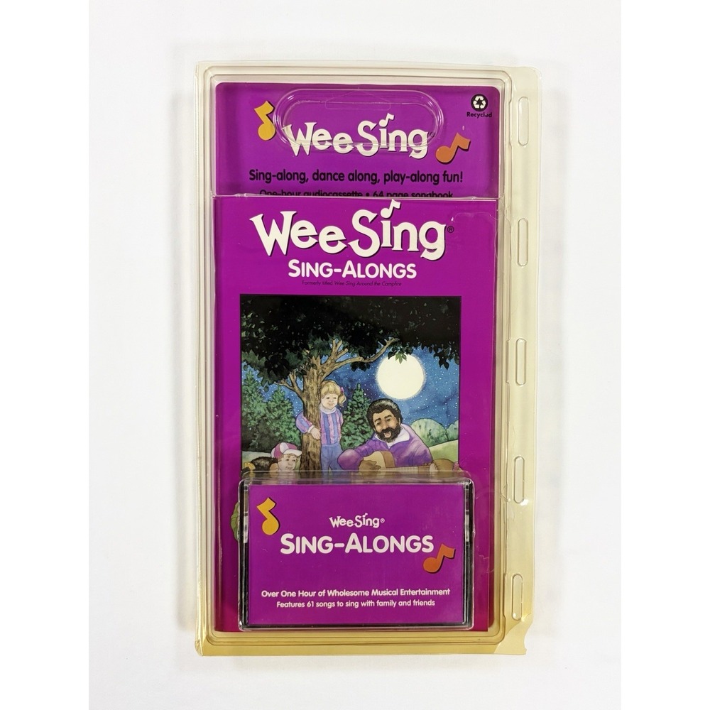 Vintage 1990 Wee Sing Sing-Alongs 61 Song Songbook 1 Hr Audio Cassette Tape Set